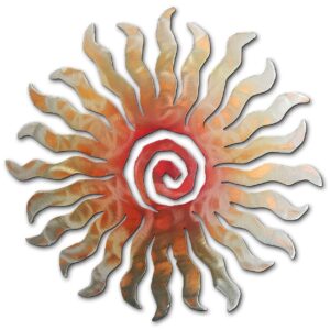 Sunset Swirl 24-Point Sunburst Metal Wall Art