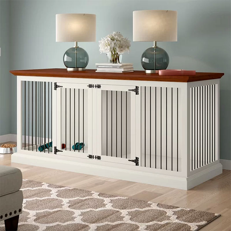 Damien double wide small credenza hot sale pet crate