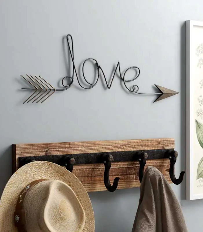 Love Arrow Metal Wall Decor