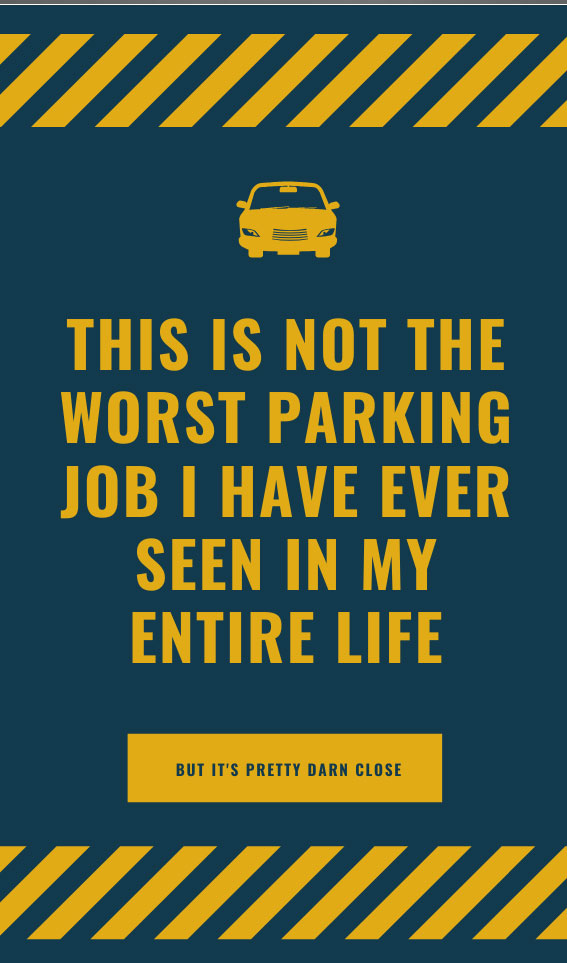 Printable Bad Parking Business Card Notes Art & Home