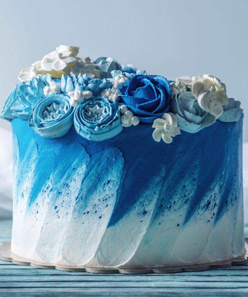 blue birthday cake for men