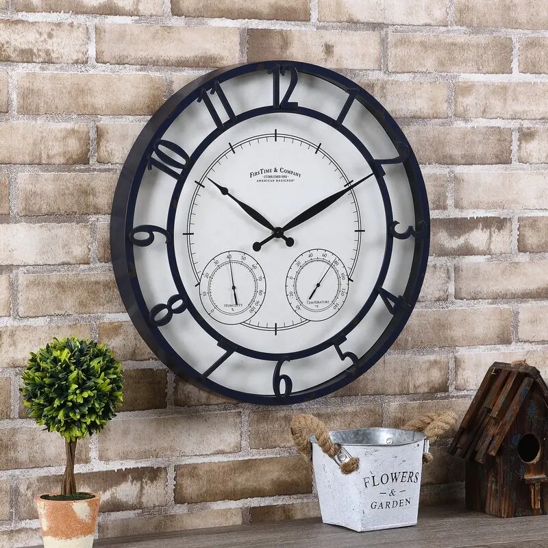 Hang An Outdoor Thermometer Clock, Large Outdoor Clock