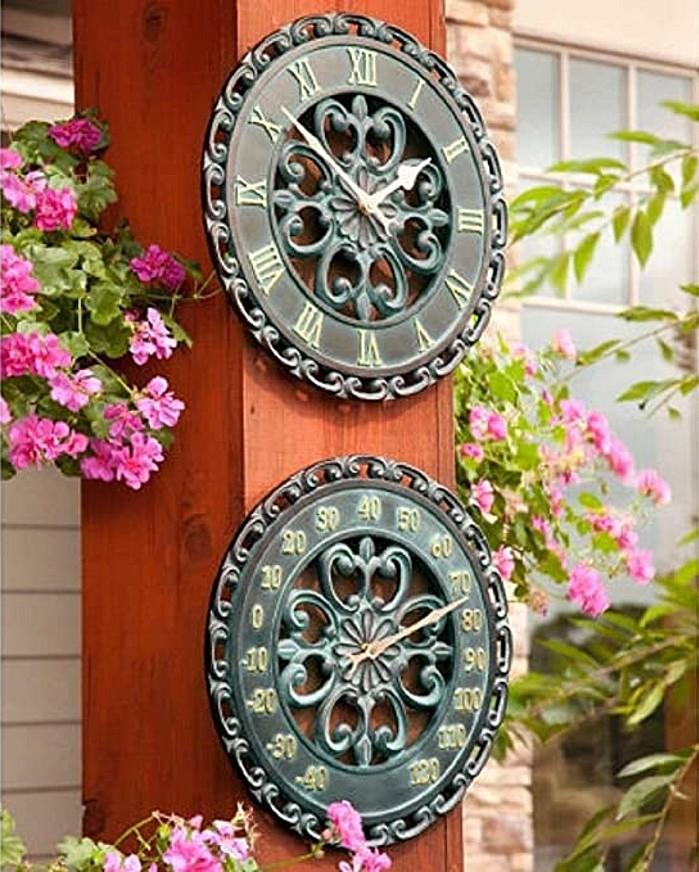 Outdoor Thermometer Wall Thermometer With Bronze Design Stylish