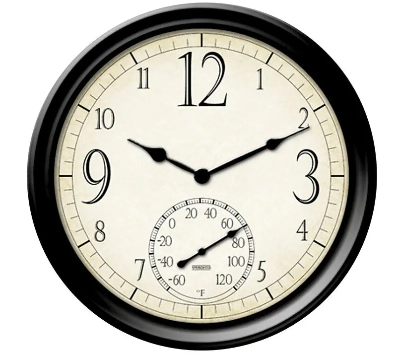 18” Silver Porthole Clock – Poolmaster