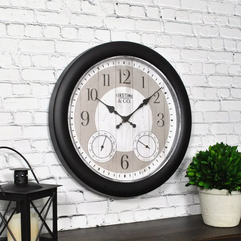 18” Black Porthole Clock – Poolmaster