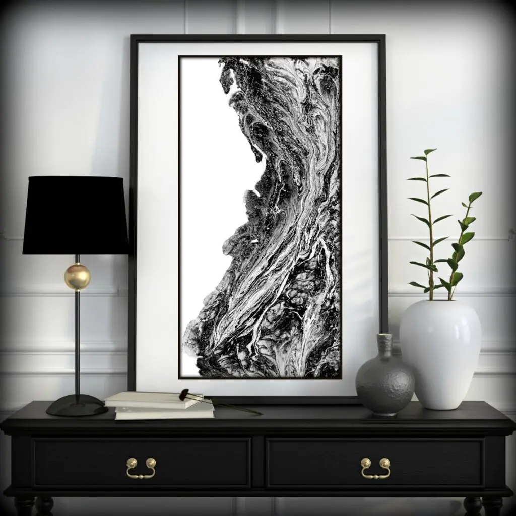 Contentment 2 Modern Black & White Art Print