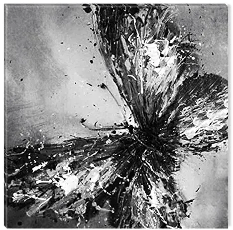 Startonight Canvas Wall Art Black and White Abstract Butterfly Prisma