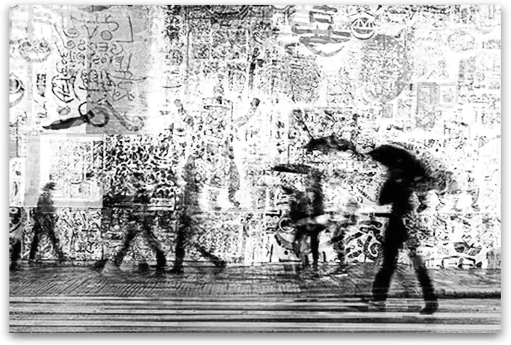 Startonight Canvas Wall Art Black and White Abstract Day City Life