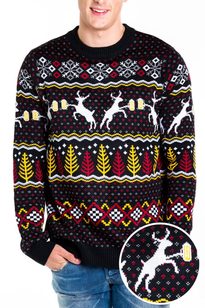 Fishing Shark Crazy Art Style - Sweater - Ugly Christmas Sweaters