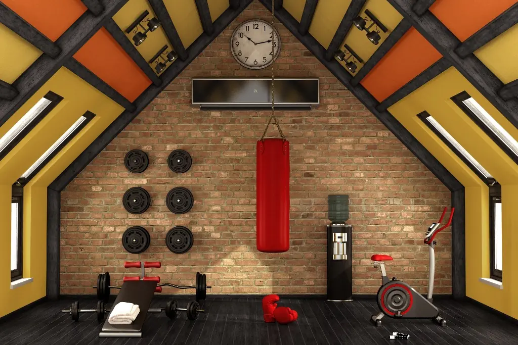 Colorful Home Gym Decor