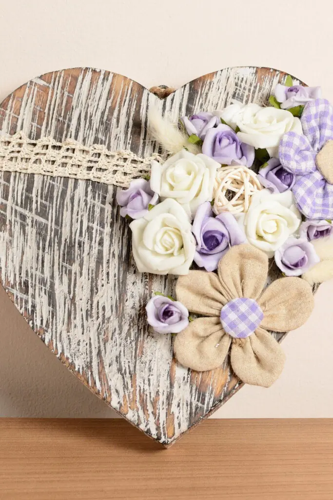 Heart Plaque Using Thrift Store Materials