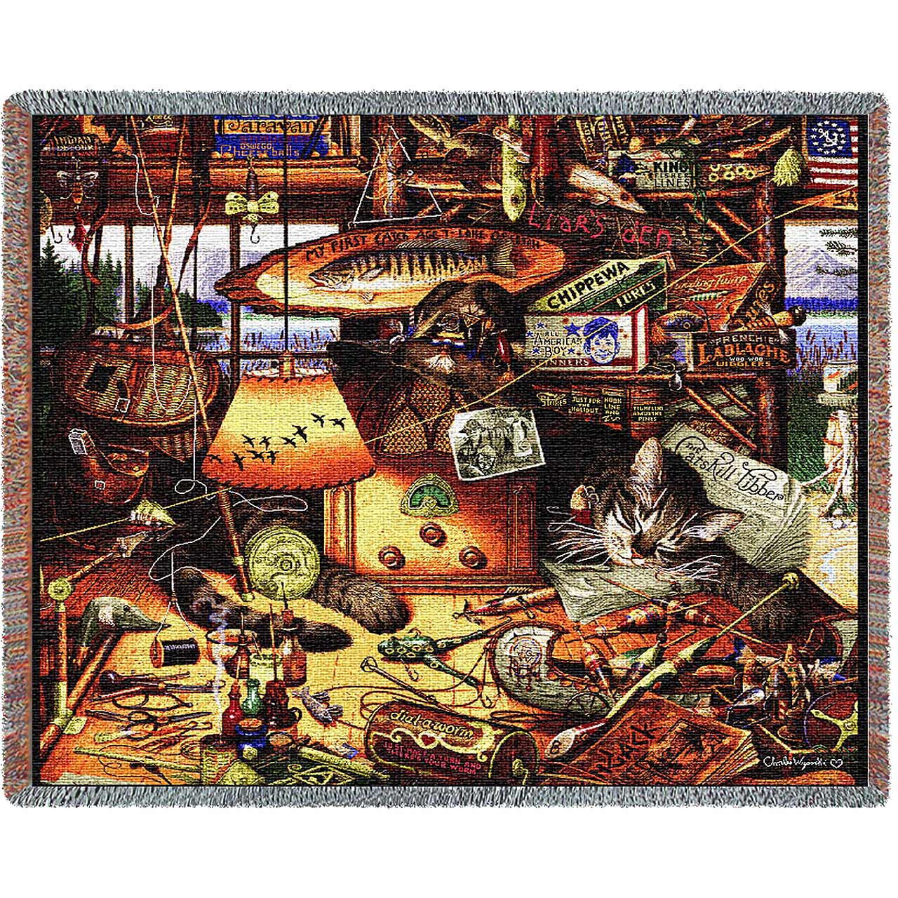 Charles Wysocki Max In Adirondacks Throw Blanket | Art & Home