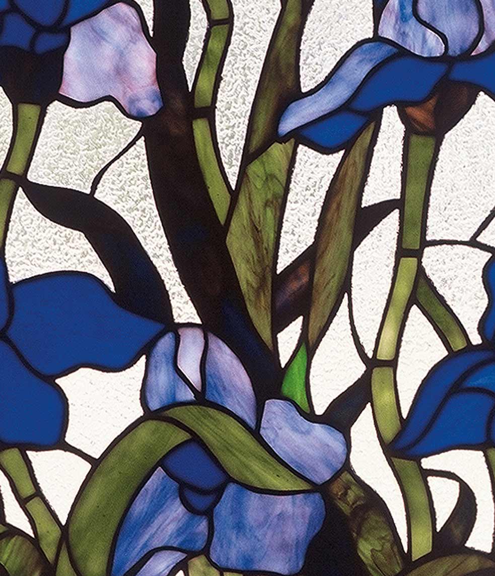 Iris Tiffany Glass Window 20 X 24 Art And Home