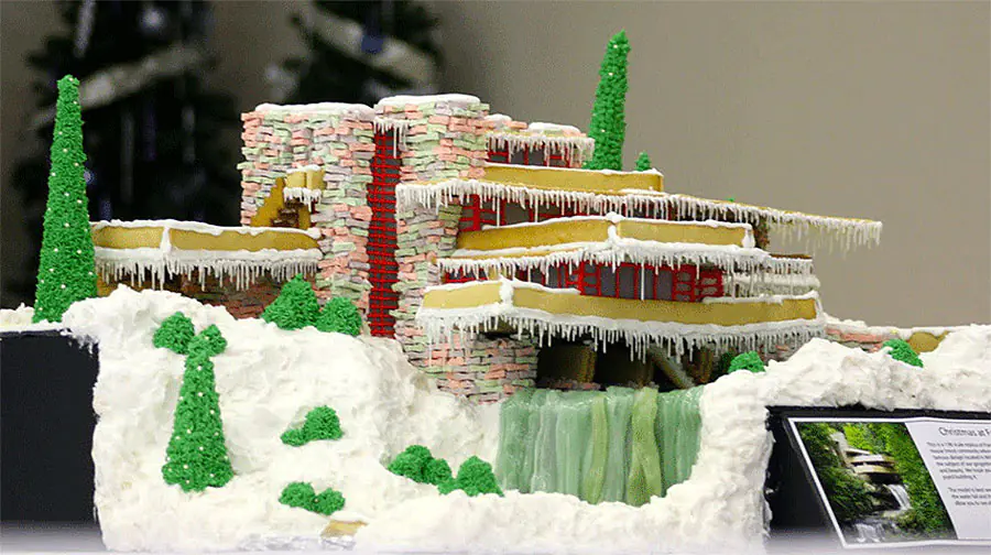 Frank Lloyd Wright Fallingwater Gingerbread House