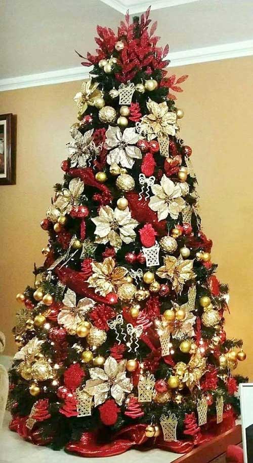Lovely Poinsettia Christmas Tree