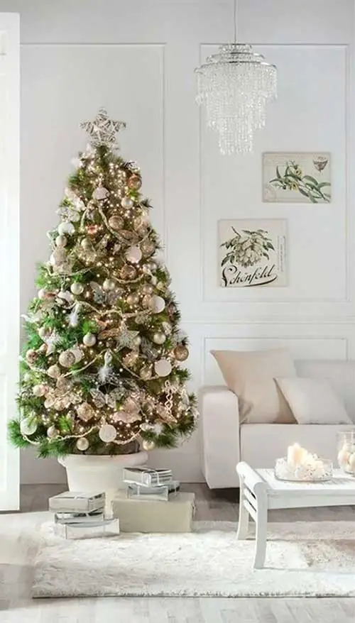 Potted Gold Christmas Tree 