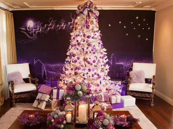 Purple & White Christmas Tree