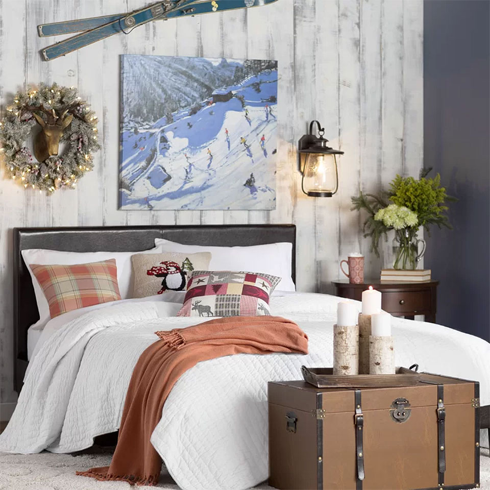 Cool Rustic Christmas Bedroom