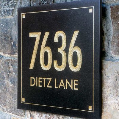 personalized address plaque