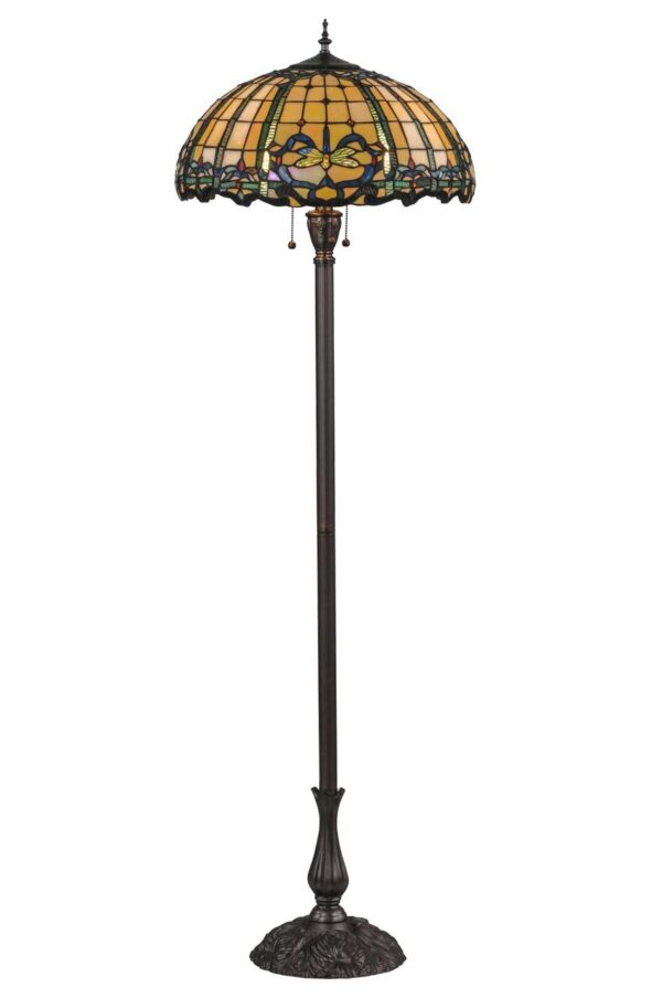 Dragonfly | Tiffany Art Glass Floor Lamp | 63" H