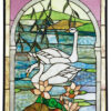 Swans | Stained Glass Panel | 22" X 30"