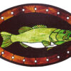 Bass Plaque | Stained Glass Window Hanging | 22" W X 14" H