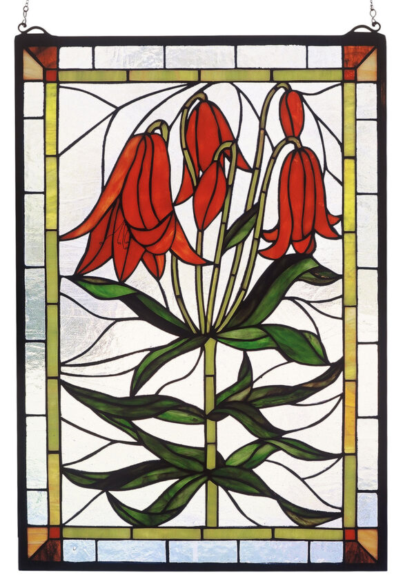 Trumpet Lily | Hanging Stained Glass Panel | 16" X 24"