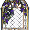 Grape Diamond Trellis | Stained Glass Panel | 16" W X 22" H