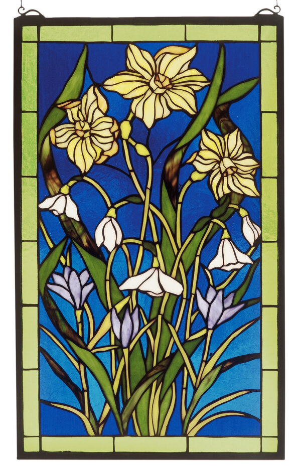 Spring Bouquet | Stained Glass Panel | 15" W X 25" H