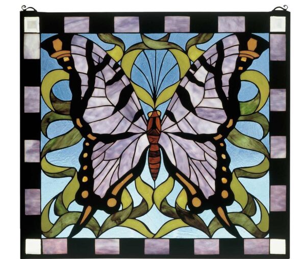 Butterfly | Tiffany Stained Glass Panel | 25" X 23"