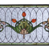 Tulip & Fleurs | Stained Glass Panel | 26" W X 14" H