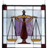 Judicial | Law Office Art Glass Window | 18" X 18"