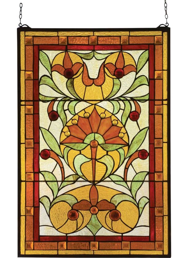 Piccadilly | Tiffany Art Glass Panel | 20" X 30"