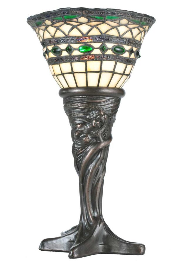 Roman Tiffany | Small Stained Glass Lamp | 14"