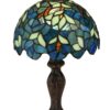 Nightfall Wisteria | Small Tiffany Stained Glass Table Lamp | 14" H