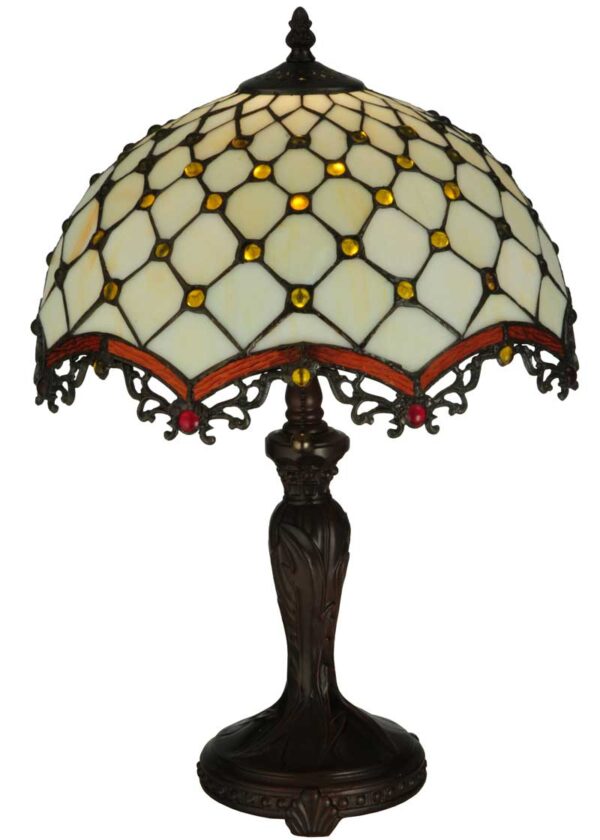 20" H Diamond & Jewel Table Lamp