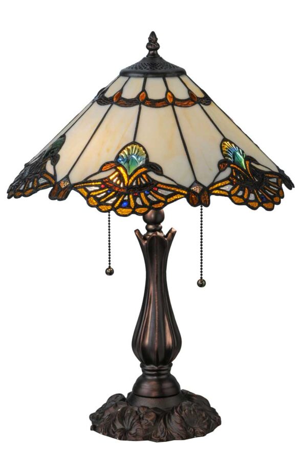 21" H Shell With Jewels Table Lamp