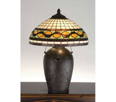 Tiffany Stained Glass Acorn Table Lamp