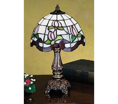 Roseborder Small Table Lamp | 11.5"