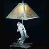 Flyfishing Trout Rustic Lodge Decorative Lamp