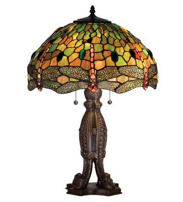 Hanginghead Dragonfly Tiffany Stained Glass Lamp