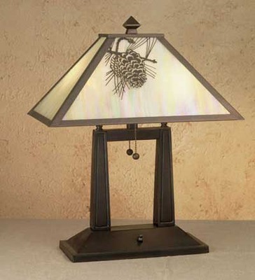 Oblong Pine Cone Desk Table Lamp