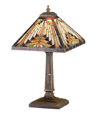 Navajo Mission Tiffany Stained Glass Accent Lamp