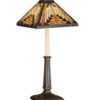 Navajo Mission Stained Glass Buffet Table Lamp