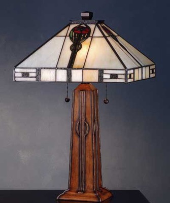 Parker Poppy Stained Glass Accent Lamp