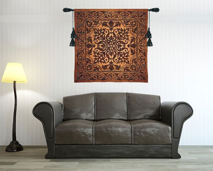 Ironwork | Filigree Motif Tapestry Wall Hanging | 53x53