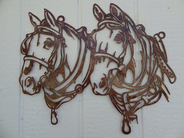 Draft Horse Head Metal Wall Art