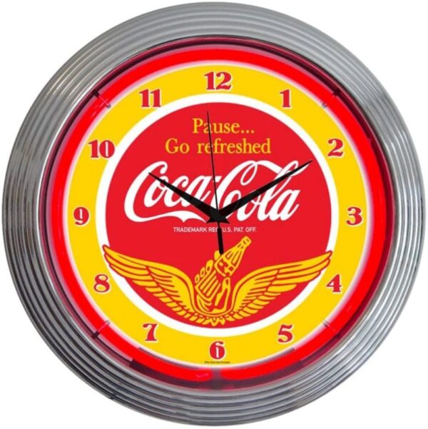 Neonetics Coca-Cola Wings Logo Retro Neon Clock