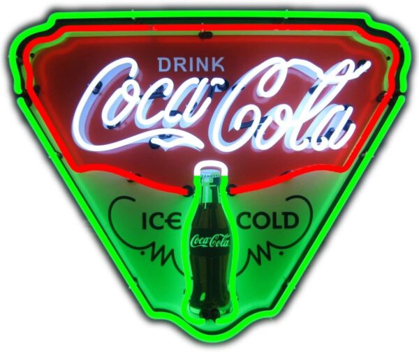 Neonetics Ice Cold Coca-Cola Retro Triangle Neon Sign