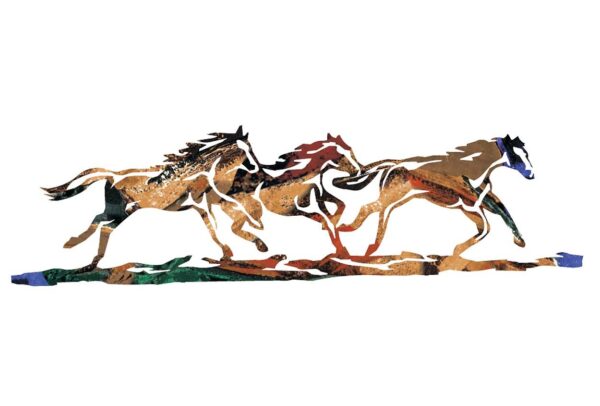 Running Horses Metal Wall Art WY190